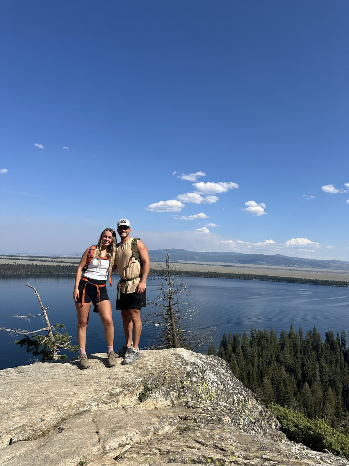 Katie and Nick, founders of Primal Being, by a lake