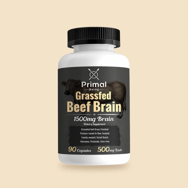 Primal Being Grassfed Beef Brain bottle front