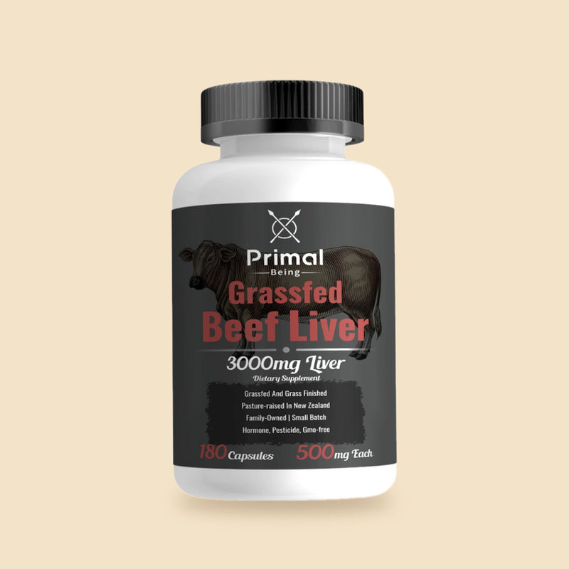 Primal Being Grassfed Beef Liver bottle front