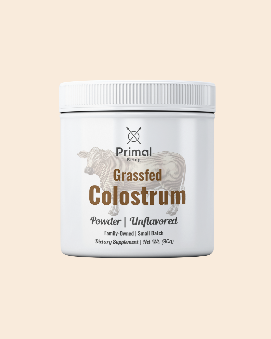 Primal Being Grassfed Beef Colostrum - Supports Immunity, Gut Health, Hair, Anti-Aging, Athletic Performance, Recovery- 3g per Serving